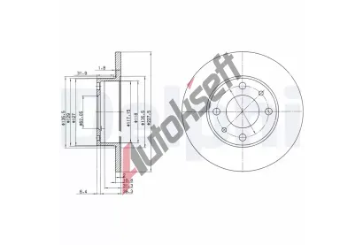 DELPHI Brzdov kotou - 227 mm DF BG2147, BG2147