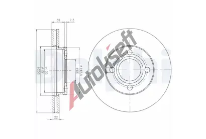 DELPHI Brzdov kotou - 257 mm DF BG2272, BG2272