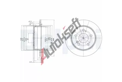 DELPHI Brzdov kotou - 258 mm DF BG2291, BG2291