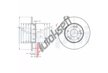 DELPHI Brzdov kotou - 284 mm DF BG2314, BG2314