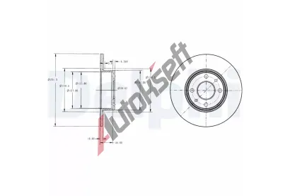 DELPHI Brzdov kotou - 251 mm DF BG2322, BG2322