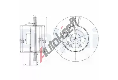 DELPHI Brzdov kotou - 284 mm DF BG2345, BG2345
