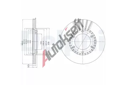 DELPHI Brzdov kotou - 295 mm DF BG2365, BG2365