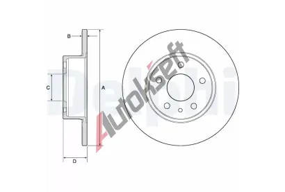 DELPHI Brzdov kotou - 251 mm DF BG2386, BG2386