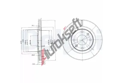 DELPHI Brzdov kotou - 266 mm DF BG2387, BG2387