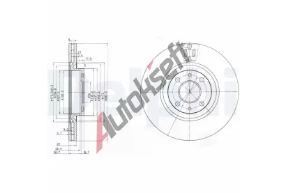 DELPHI Brzdov kotou - 284 mm DF BG2407, BG2407