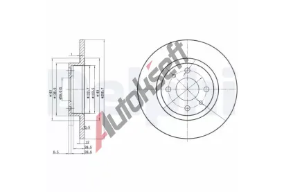 DELPHI Brzdov kotou - 257 mm DF BG2411, BG2411