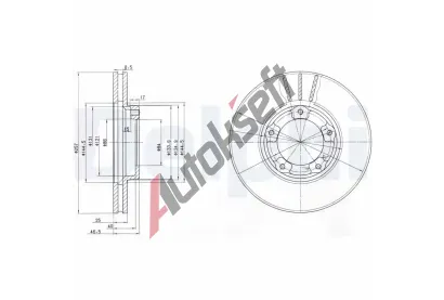 DELPHI Brzdov kotou - 257 mm DF BG2423, BG2423