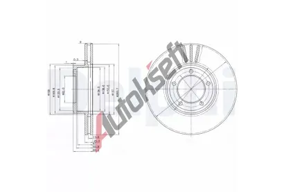 DELPHI Brzdov kotou - 284 mm DF BG2507, BG2507
