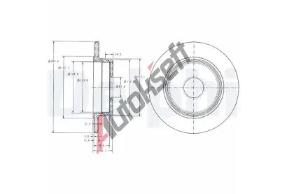 DELPHI Brzdov kotou - 278 mm DF BG2510, BG2510