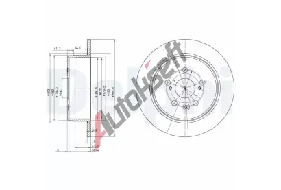 DELPHI Brzdov kotou - 269 mm DF BG2594, BG2594