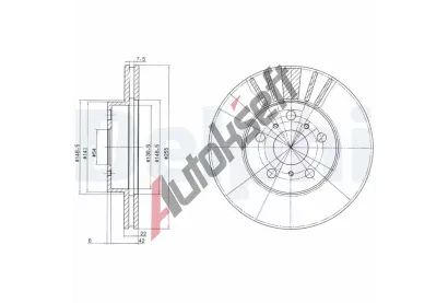 DELPHI Brzdov kotou - 255 mm DF BG2596, BG2596