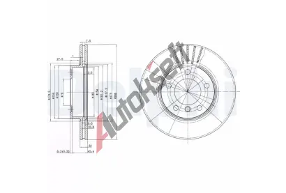 DELPHI Brzdov kotou - 286 mm DF BG2623C, BG2623C