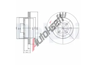 DELPHI Brzdov kotou - 231 mm DF BG2645, BG2645