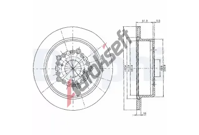 DELPHI Brzdov kotou - 254 mm DF BG2662, BG2662