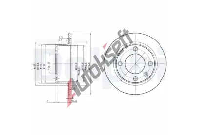DELPHI Brzdov kotou - 224 mm DF BG2691, BG2691