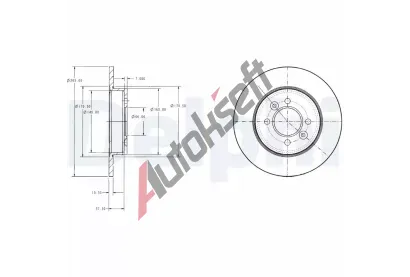 DELPHI Brzdov kotou - 265 mm DF BG2694, BG2694