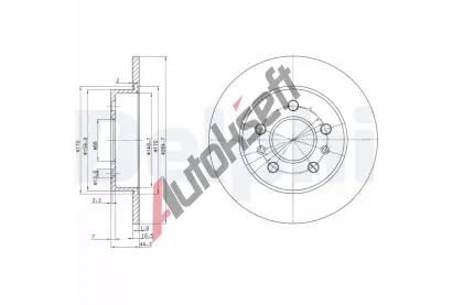 DELPHI Brzdov kotou - 265 mm DF BG2696, BG2696
