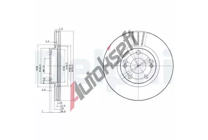 DELPHI Brzdov kotou - 280 mm DF BG2697, BG2697