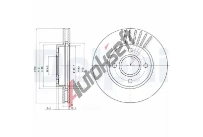 DELPHI Brzdov kotou - 260 mm DF BG2699, BG2699