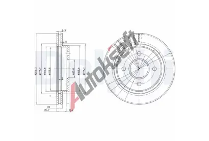 DELPHI Brzdov kotou - 253 mm DF BG2700, BG2700