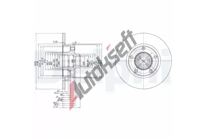 DELPHI Brzdov kotou - 226 mm DF BG2714, BG2714