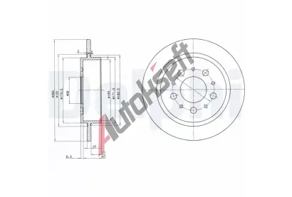DELPHI Brzdov kotou - 265 mm DF BG2718, BG2718