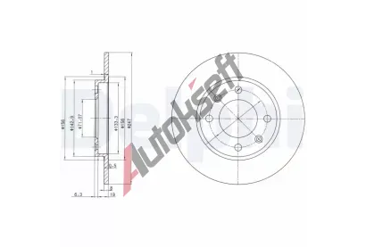 DELPHI Brzdov kotou - 247 mm DF BG2800, BG2800