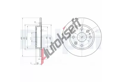 DELPHI Brzdov kotou - 231 mm DF BG2803, BG2803