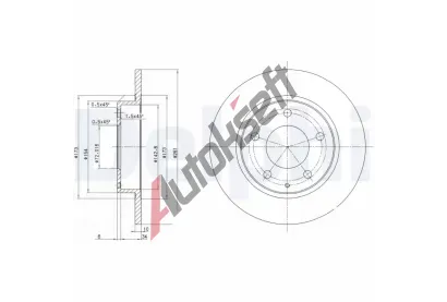 DELPHI Brzdov kotou - 261 mm DF BG2806, BG2806