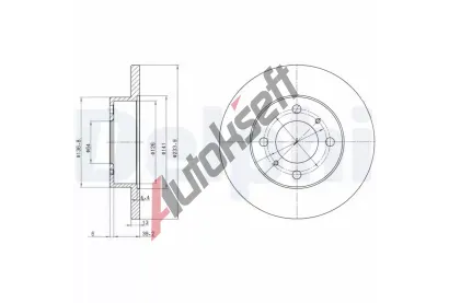 DELPHI Brzdov kotou - 234 mm DF BG2809, BG2809