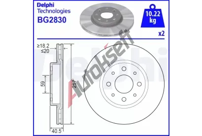 DELPHI Brzdov kotou - 257 mm DF BG2830, BG2830