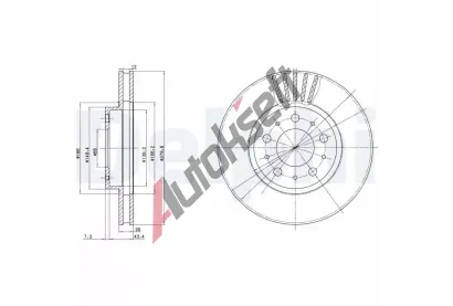 DELPHI Brzdov kotou - 280 mm DF BG2841, BG2841