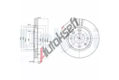 DELPHI Brzdov kotou - 260 mm DF BG2871, BG2871