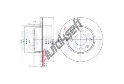 DELPHI Brzdov kotou - 236 mm DF BG2910, BG2910