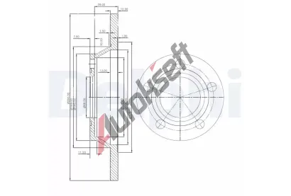 DELPHI Brzdov kotou - 280 mm DF BG2987, BG2987