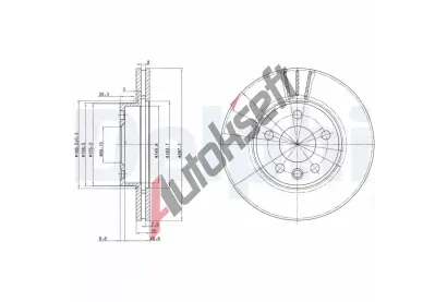 DELPHI Brzdov kotou - 288 mm DF BG3025, BG3025
