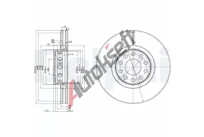 DELPHI Brzdov kotou - 314 mm DF BG3033, BG3033