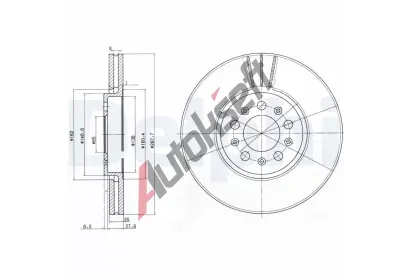 DELPHI Brzdov kotou - 288 mm DF BG3035C, BG3035C