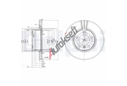 DELPHI Brzdový kotouč - 296 mm DF BG3043, BG3043 DELPHI Brzdový kotouč - 296 mm DF BG3043, BG3043