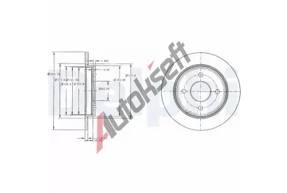 DELPHI Brzdov kotou - 253 mm DF BG3054C, BG3054C