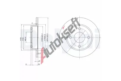 DELPHI Brzdov kotou - 240 mm DF BG3055, BG3055