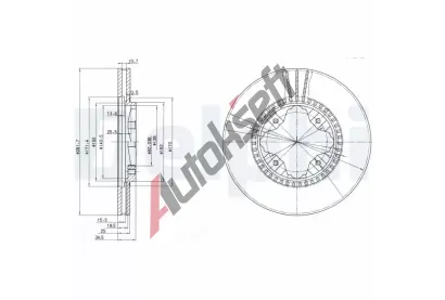 DELPHI Brzdov kotou - 282 mm DF BG3063, BG3063