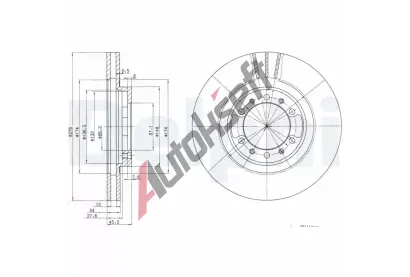 DELPHI Brzdov kotou - 276 mm DF BG3099, BG3099