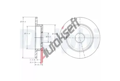 DELPHI Brzdov kotou - 240 mm DF BG3131, BG3131