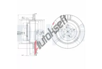 DELPHI Brzdov kotou - 266 mm DF BG3154, BG3154