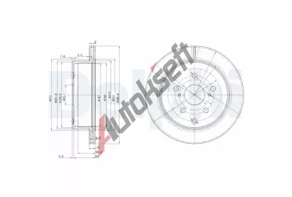 DELPHI Brzdov kotou - 291 mm DF BG3166, BG3166