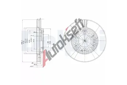 DELPHI Brzdov kotou - 285 mm DF BG3193, BG3193