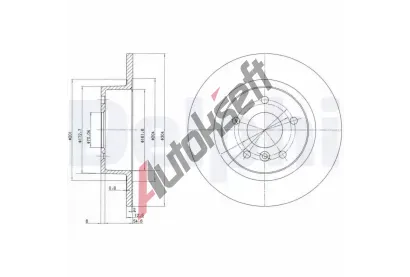 DELPHI Brzdov kotou - 304 mm DF BG3227C, BG3227C