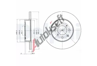 DELPHI Brzdov kotou - 262 mm DF BG3262, BG3262